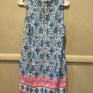Lilly Pulitzer Blue and White Floral Dress